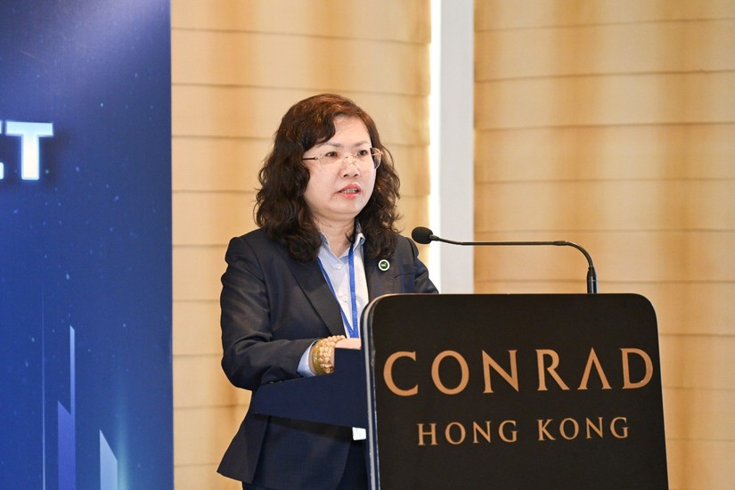 B&agrave; Vũ Thị Ch&acirc;n Phương ph&aacute;t biểu tại hội nghị. Ảnh: UBCKNN