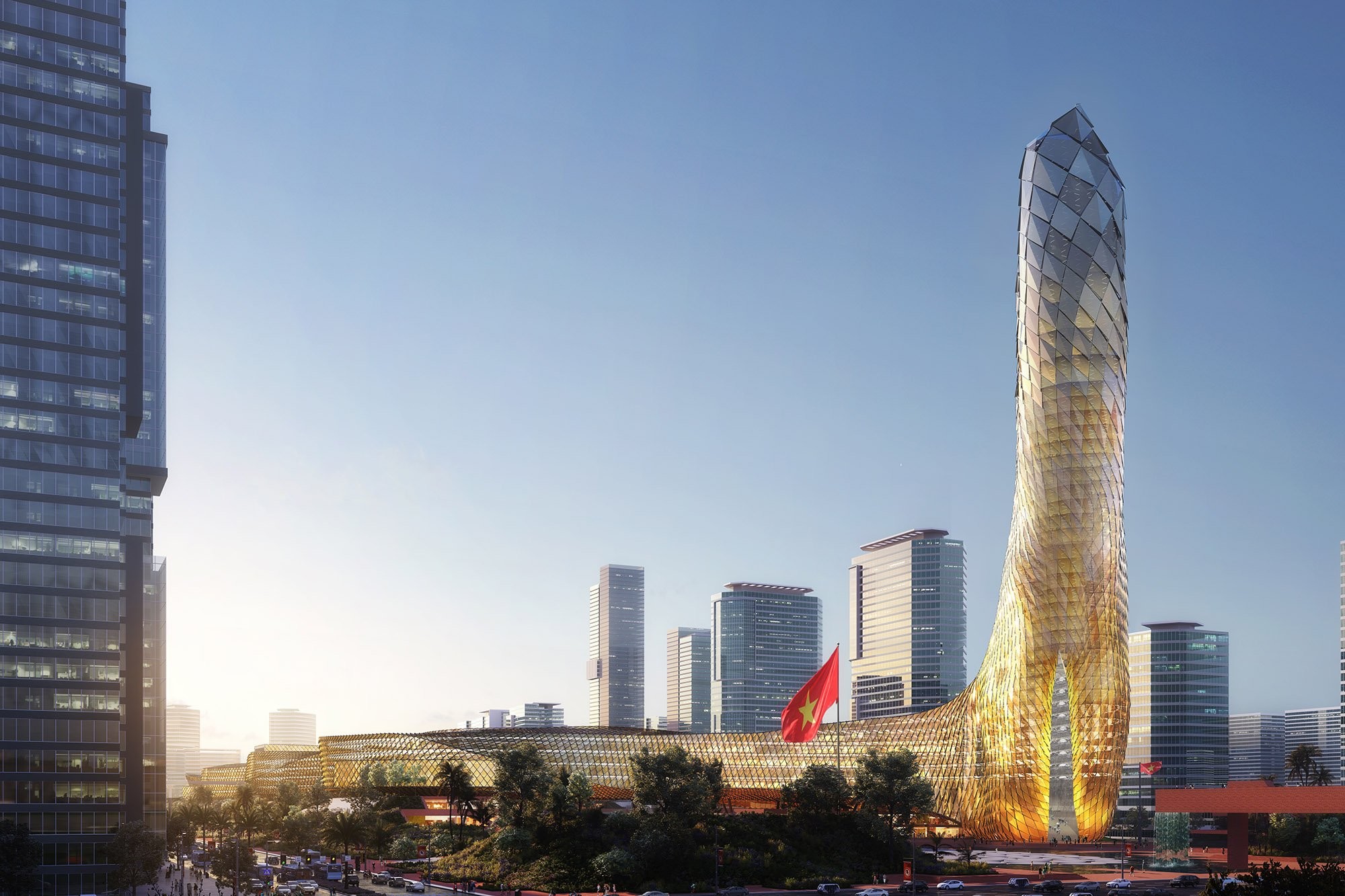 Cận cảnh thiết kế tòa Tháp rồng Hà Nội đạt giải kiến trúc toàn cầu