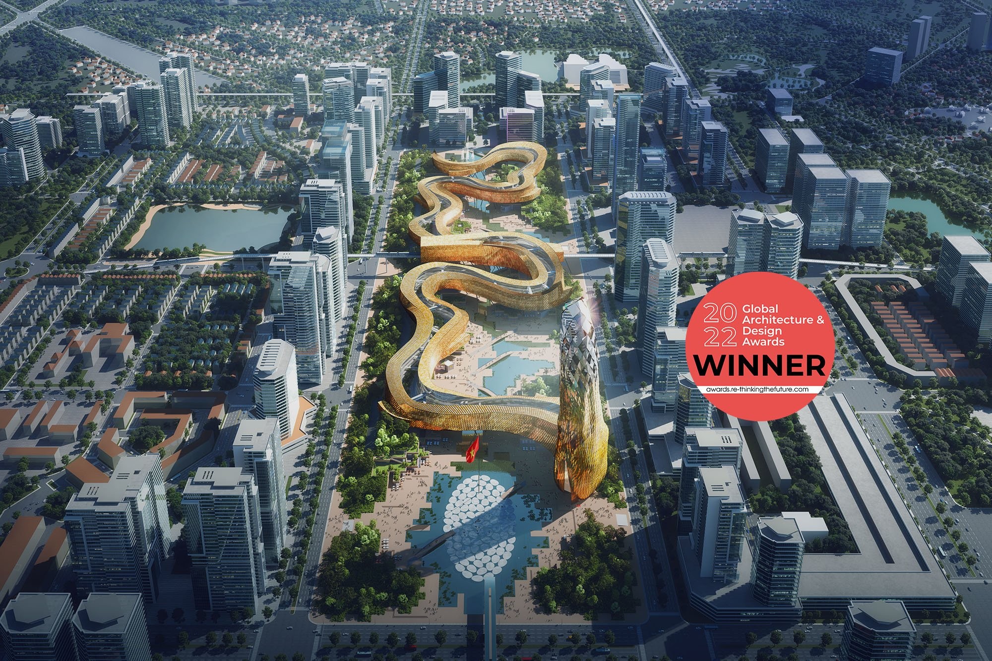 T&ograve;a nh&agrave; Dragon Tower của Dewan đ&atilde; đạt giải thưởng Thiết kế Kiến tr&uacute;c &amp;amp;amp;amp; Thiết kế To&agrave;n cầu 2022, một giải thưởng danh gi&aacute; trong ng&agrave;nh.