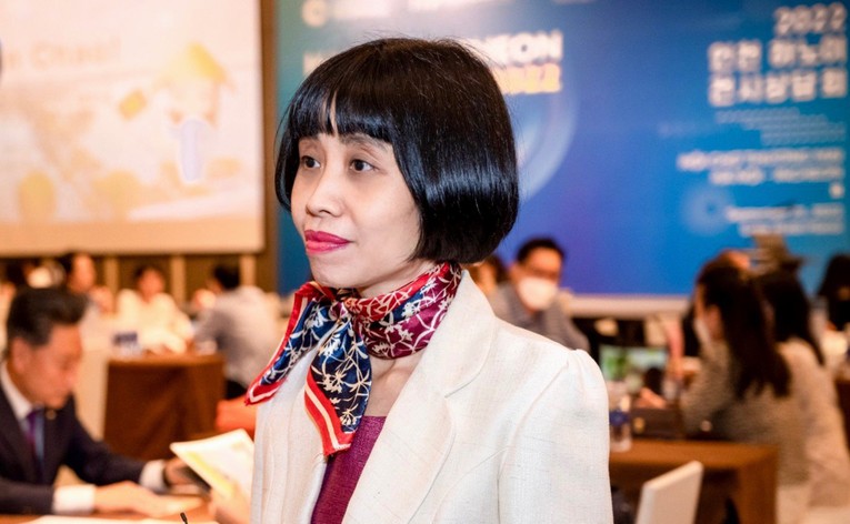 B&agrave; Trần Thị Hải Yến, Trưởng văn ph&ograve;ng Cơ quan X&uacute;c tiến Thương mại v&agrave; Đầu tư H&agrave;n Quốc (KOTRA Hanoi). Ảnh: Qu&aacute;ch Sơn