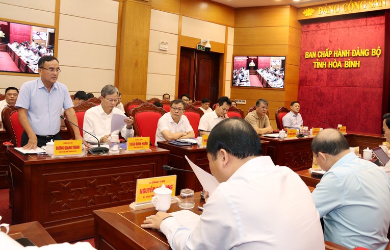 Chủ tịch HĐTV EVN Dương Quang Th&agrave;nh ph&aacute;t biểu tại buổi l&agrave;m việc ph&aacute;t biểu tại buổi l&agrave;m việc. Nguồn: EVN.