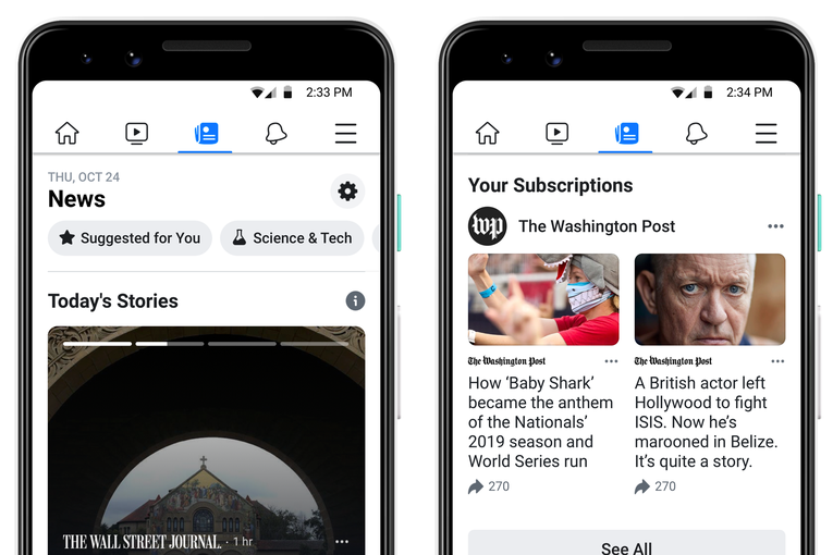 Người d&ugrave;ng sẽ kh&ocirc;ng thể truy cập v&agrave;o một thẻ ri&ecirc;ng để đọc tin tức tr&ecirc;n ứng dụng Facebook.