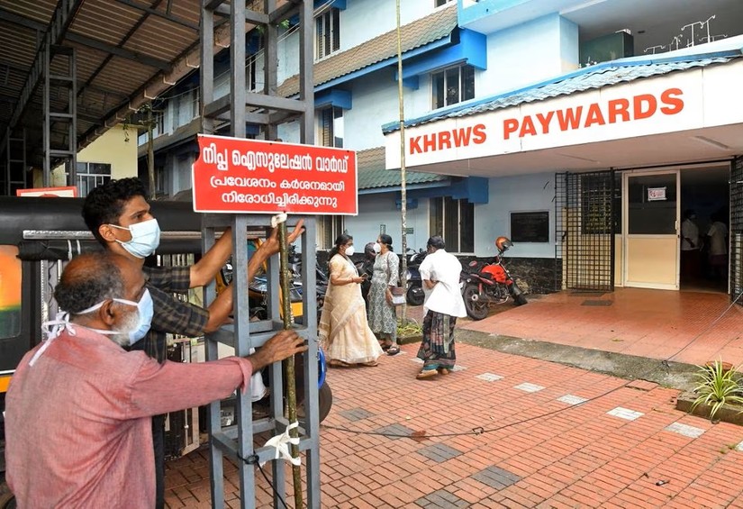 Khu c&aacute;ch ly Nipah tại một bệnh viện ở Kozhikode, Kerala, Ấn Độ, ng&agrave;y 12/9/2023. Ảnh: Reuters