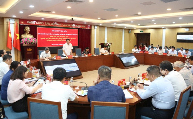 Quang cảnh buổi l&agrave;m việc. Ảnh: Hanoi.gov