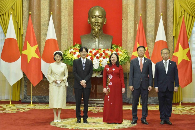 Ph&oacute; Chủ tịch nước b&agrave;y tỏ hy vọng Nhật Bản tiếp tục ủng hộ c&ocirc;ng cuộc ph&aacute;t triển kinh tế - x&atilde; hội của Việt Nam, th&uacute;c đẩy hợp t&aacute;c tr&ecirc;n mọi lĩnh vực. Ảnh: TTXVN