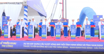 Khởi công cầu vượt sông Đáy nối Ninh Bình và Nam Định