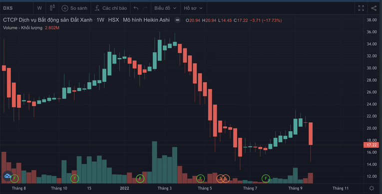 Cổ phiếu giảm mạnh, Đất Xanh Services n&oacute;i do t&acirc;m l&yacute; nh&agrave; đầu tư