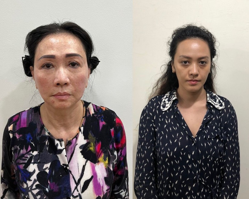 Hai bị can Trương Mỹ Lan (tr&aacute;i) v&agrave; Trương Huệ V&acirc;n. Ảnh: Bộ C&ocirc;ng an