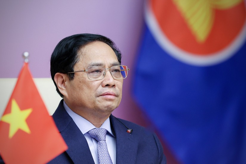 Thủ tướng Phạm Minh Ch&iacute;nh khẳng định vai tr&ograve; v&agrave; đ&oacute;ng g&oacute;p quan trọng của c&aacute;c doanh nghiệp nữ trong phục hồi v&agrave; ph&aacute;t triển kinh tế Việt Nam v&agrave; khu vực. Ảnh: VGP