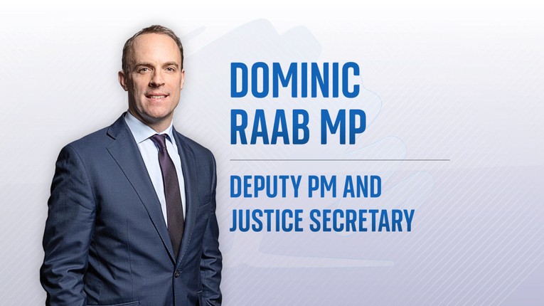 Ph&oacute; Thủ tướng, Bộ trưởng Tư ph&aacute;p Dominic Raab. Ảnh: Sky News