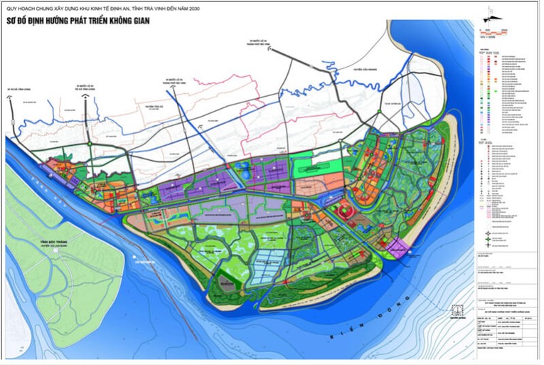 Quy hoạch chung x&acirc;y dựng Khu kinh tế Định An, tỉnh Tr&agrave; Vinh đến năm 2030. Nguồn: Trung t&acirc;m X&uacute;c tiến đầu tư v&agrave; Hỗ trợ doanh nghiệp Tr&agrave; Vinh.