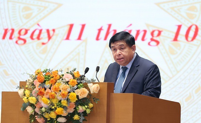 Bộ trưởng Nguyễn Ch&iacute; Dũng ph&aacute;t biểu tại buổi gặp mặt ng&agrave;y 11/10/2023. Ảnh: VGP