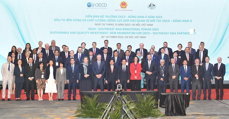 Những năm gần đ&acirc;y, hợp t&aacute;c giữa OECD v&agrave; Đ&ocirc;ng Nam &Aacute; c&oacute; nhiều bước ph&aacute;t triển t&iacute;ch cực với c&aacute;c cơ chế hiệu quả, c&oacute; sự tham gia t&iacute;ch cực của cộng đồng doanh nghiệp. Ảnh: VGP