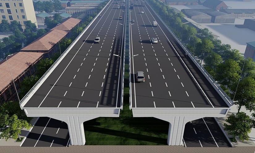 Phối cảnh thiết kế V&agrave;nh đai 3 TP HCM. Ảnh: Ban Quản l&yacute; dự &aacute;n đầu tư x&acirc;y dựng c&aacute;c c&ocirc;ng tr&igrave;nh giao th&ocirc;ng TP HCM