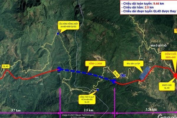 Vị tr&iacute; sẽ triển khai dự &aacute;n x&acirc;y dựng hầm đường bộ qua đ&egrave;o Ho&agrave;ng Li&ecirc;n - Ảnh: laocaitv.vn
