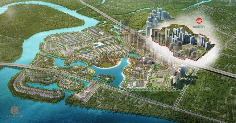 Vị tr&iacute; ph&acirc;n khu The Origami Vinhomes Grand Park.