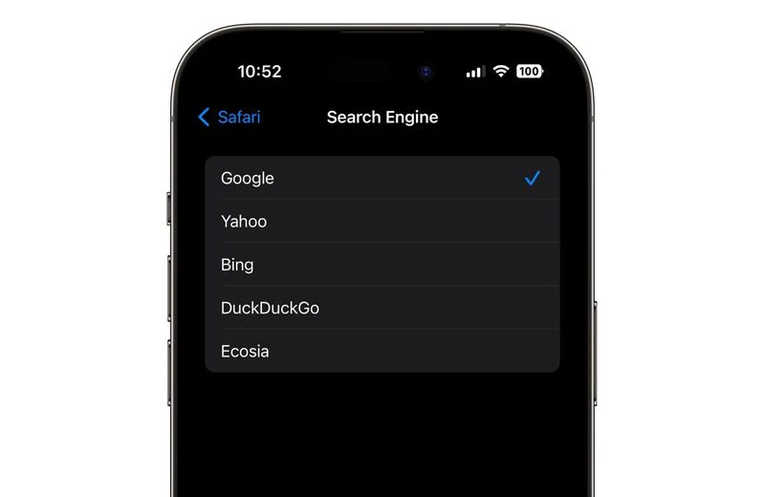 Google hiện l&agrave; c&ocirc;ng cụ t&igrave;m kiếm mặc định tr&ecirc;n tr&igrave;nh duyệt Safari của Apple.