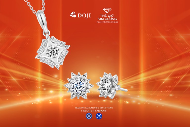 Kh&aacute;ch h&agrave;ng c&oacute; cơ hội sở hữu trang sức DOJI v&agrave; Thế giới Kim Cương với ưu đ&atilde;i tới 40%.