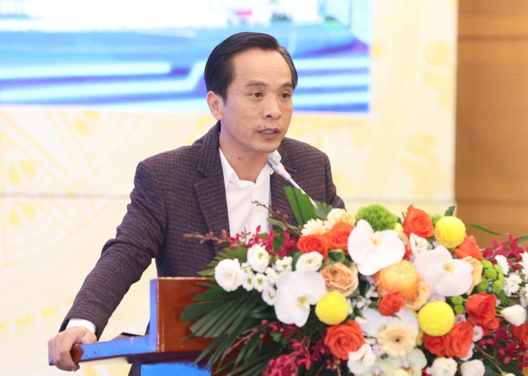 &Ocirc;ng Huỳnh Quang Hải, Ph&oacute; tổng gi&aacute;m đốc Tổng c&ocirc;ng ty Kh&iacute; Việt Nam (PV GAS) ph&aacute;t biểu tại diễn đ&agrave;n. Nguồn: SGGP.