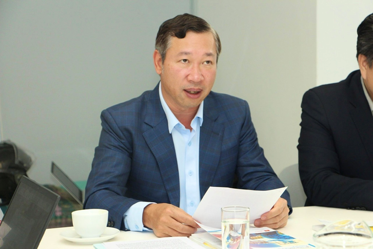 &Ocirc;ng Phạm Nguy&ecirc;n H&ugrave;ng - Ph&oacute; Cục trưởng Cục Điện lực v&agrave; Năng lượng t&aacute;i tạo, Bộ C&ocirc;ng Thương ph&aacute;t biểu tại sự kiện. Ảnh: DEPP3