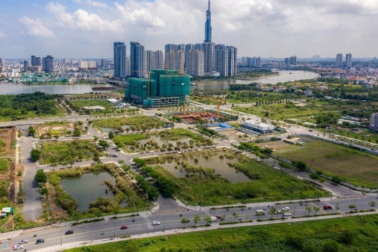 Bốn l&ocirc; đất tại khu chức năng số 3, thuộc khu đ&ocirc; thị mới Thủ Thi&ecirc;m được đấu gi&aacute; trong ng&agrave;y 10/12.