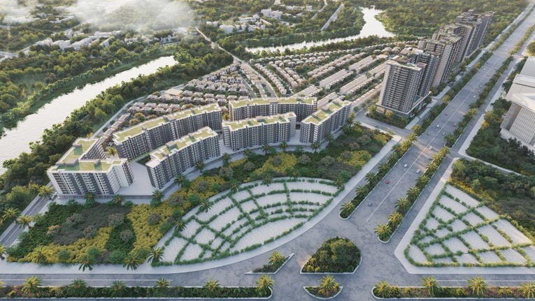 Phối cảnh dự &aacute;n do CapitaLand Development (Vietnam) sẽ thực hiện tại Th&agrave;nh phố mới B&igrave;nh Dương