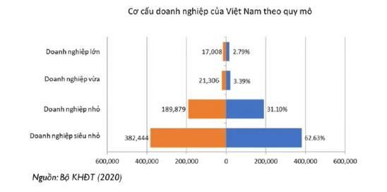 &amp;amp;amp;quot;Đa phần doanh nghiệp tại Việt Nam l&agrave; doanh nghiệp nhỏ v&agrave; si&ecirc;u nhỏ. Nếu ta nh&igrave;n v&agrave;o sơ đồ của c&aacute;c quốc gia c&oacute; truyền thống ph&aacute;t triển doanh nghiệp vừa v&agrave; nhỏ như H&agrave;n Quốc th&igrave; sẽ thấy phần về doanh nghiệp cỡ vừa sẽ nở ra rất lớn&amp;amp;amp;quot;, &ocirc;ng L&ecirc; Duy B&igrave;nh cho hay. (Nguồn: Bộ KH&amp;amp;amp;amp;ĐT, Economica)