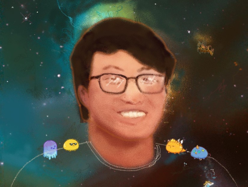 Ch&acirc;n dung nh&agrave; s&aacute;ng lập Sky Mavis Nguyễn Th&agrave;nh Trung do Matias Romano Aleman vẽ. Ảnh: CoinDesk