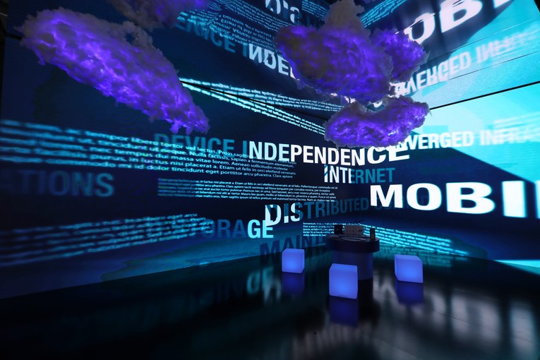 Khu vực giới thiệu giải ph&aacute;p FPT Cloud tại FPT Techday 2022.