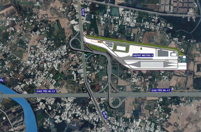 B&igrave;nh đồ tổng thể n&uacute;t giao quốc lộ 50 - cao tốc Bến Lức - Long Th&agrave;nh giai đoạn ho&agrave;n chỉnh. Nguồn: TCIP.