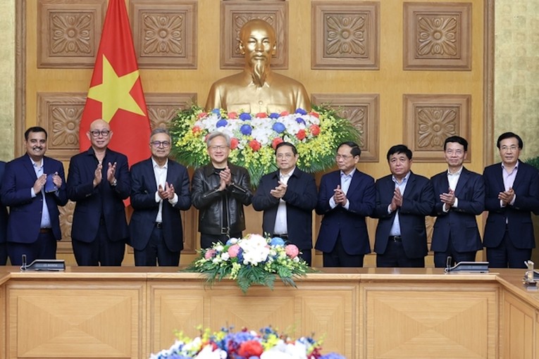 Chuyến l&agrave;m việc của Chủ tịch Nvidia thể hiện sự tin tưởng v&agrave; ủng hộ cao đối với Việt Nam. Ảnh: VGP