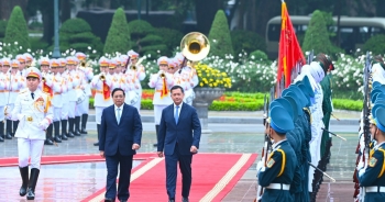 Thủ tướng Phạm Minh Chính chủ trì lễ đón Thủ tướng Campuchia Hun Manet