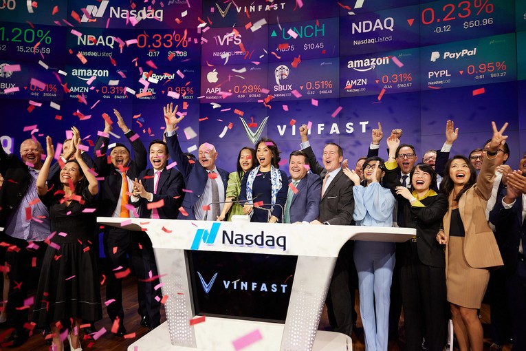 VinFast ni&ecirc;m yết tr&ecirc;n s&agrave;n Nasdaq (Mỹ) từ th&aacute;ng 8 năm nay.