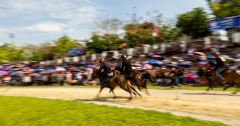 Lào Cai: Độc đáo lễ hội đua ngựa tại Bắc Hà